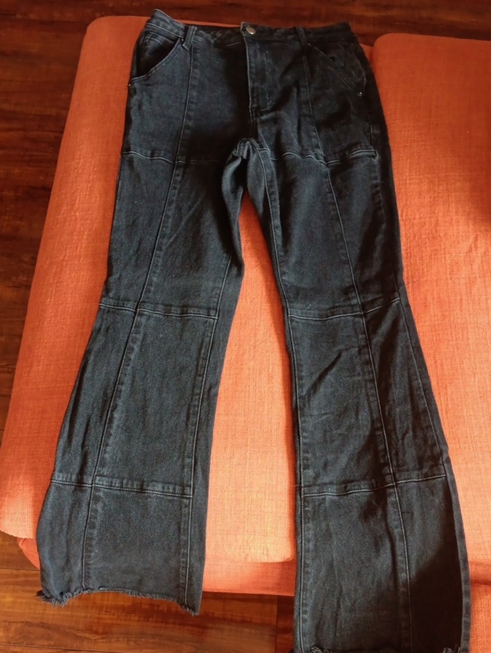 Tinseltown Black Wide Leg Flare Jeans